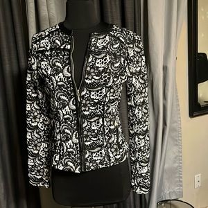 Black and white lace jacket